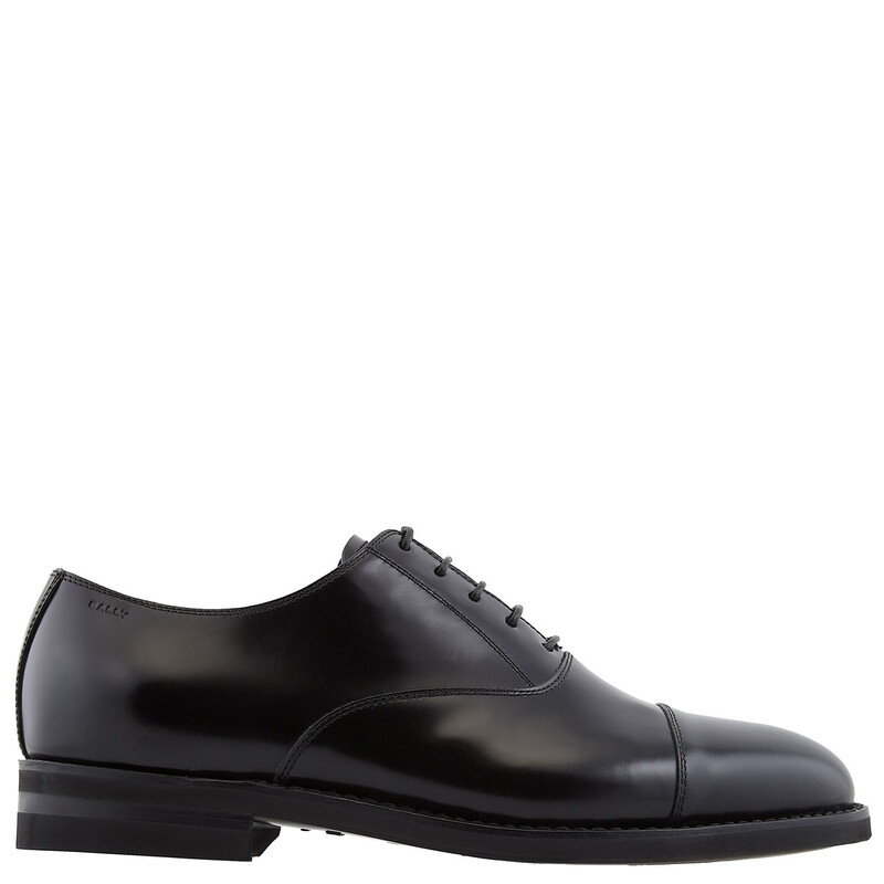 Bally Black Leather Oxford Shoes, Size 5 E US Size 6D MSF0CW-VT006