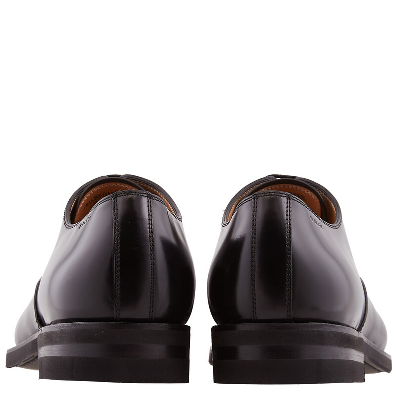 Bally Black Leather Oxford Shoes, Size 5 E US Size 6D MSF0CW-VT006