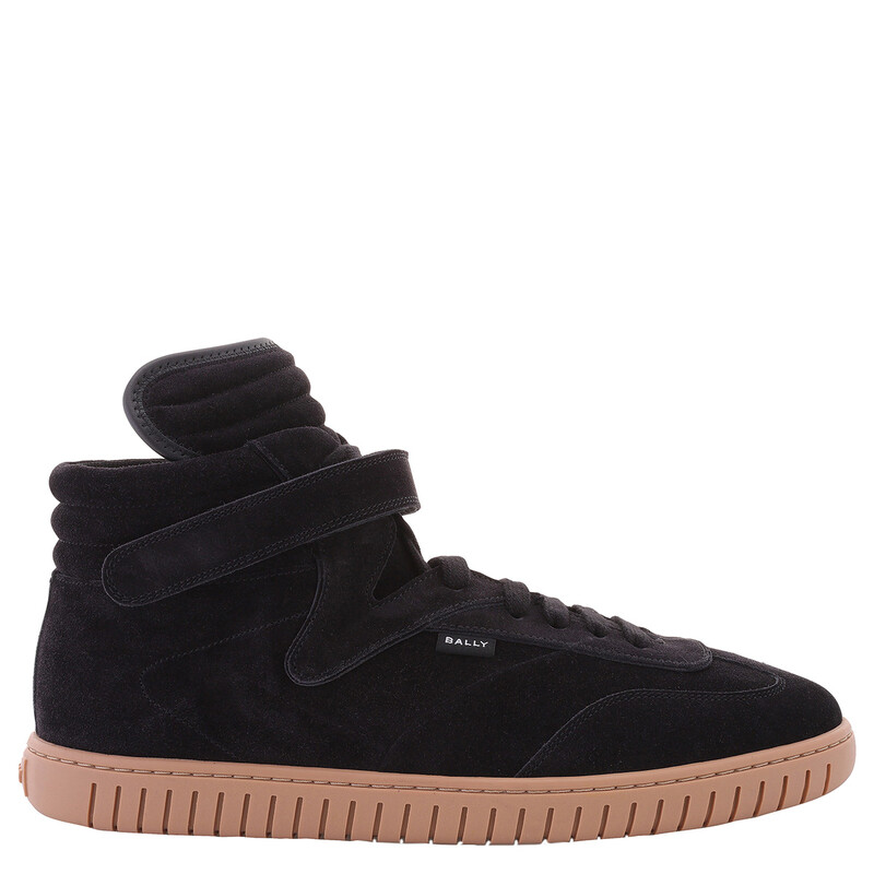 Bally Black Parrel-Mid Suede High-Top Sneakers, Brand Size 42 ( US