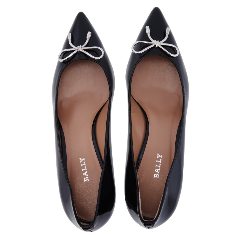 Bally Bruki Bow Embellished Patent Pumps, Brand Size 39 ( US Size