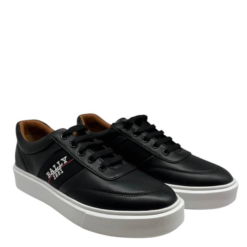 Bally Cordy Leather Low-Top Sneakers, Brand Size 40.5 ( US Size