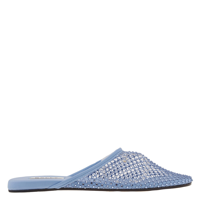 Bally Crystal Fishnet Embellished Slipper, Brand Size 38  display picture 3