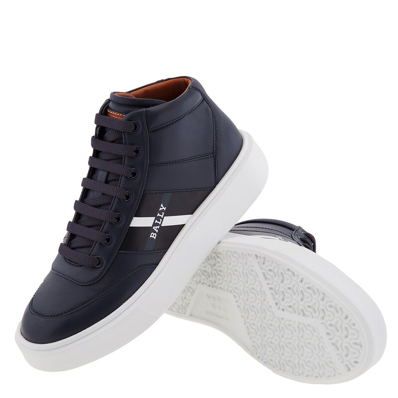 Bally Curter Leather High-Top Sneakers, Brand Size 39 ( US Size 6
