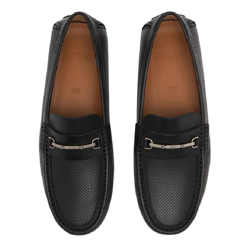 Bally Daryan Perforated Leather Driving Shoes, Brand Size 6.5 ( US