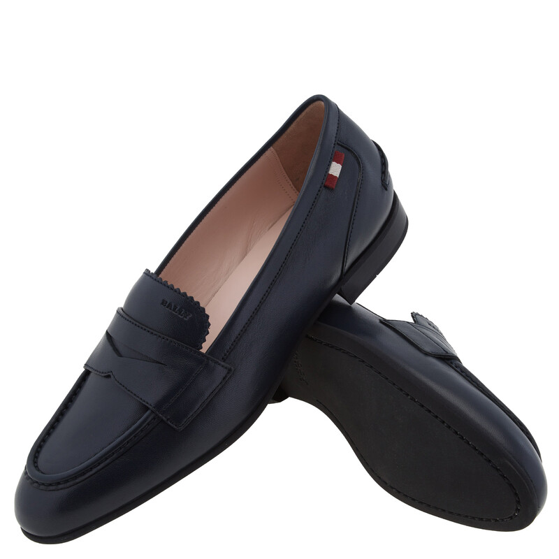 Bally Dielle Lambskin Penny Loafers, Brand Size 36.5 ( US Size 6