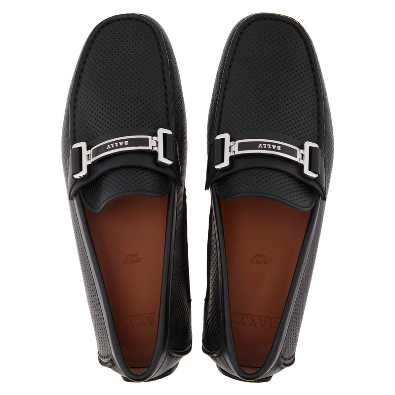 Bally Drulio Perforated Leather Penny Loafers 6211255