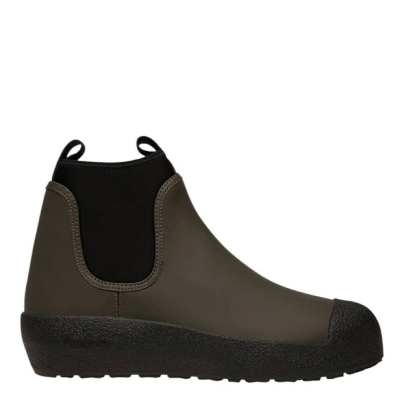 Bally Gadey Rubber-Coated Leather Ankle Boots, Brand Size 40 ( US