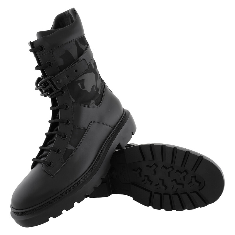 Bally Gioele Leather and Recycled Polyester Boots, Brand Size 40