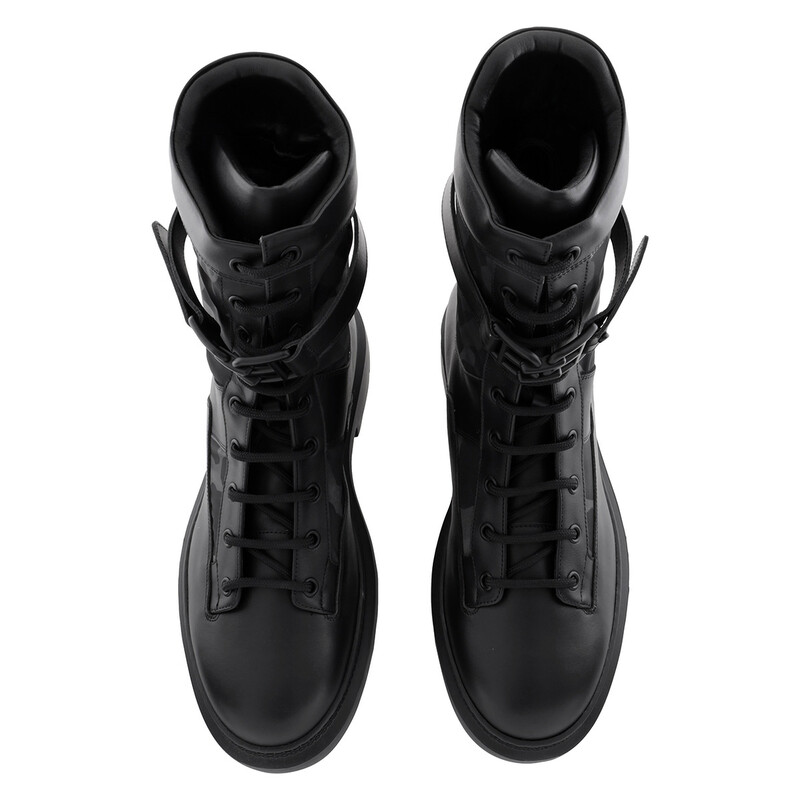 bally レザー ハイカットブーツ Bally Gioele Leather and Recycled Polyester Boots, Brand Size 40