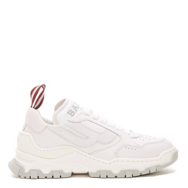 Bally Holden Leather and Fabric Sneakers, Brand Size 37 ( US Size
