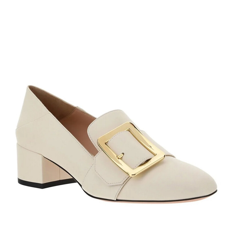 Bally Janelle Buckle Detailed Leather Pumps, Brand Size 35 ( US