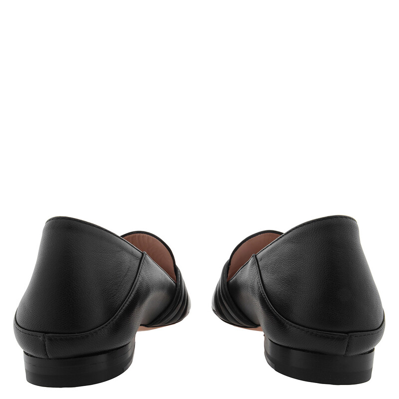 Bally Janelle Buckle Leather Loafers, Brand Size 36.5 ( US Size 6