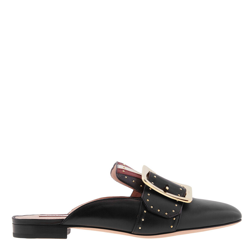 Bally Janesse Studded Leather Mules, Brand Size 35 ( US Size 4.5