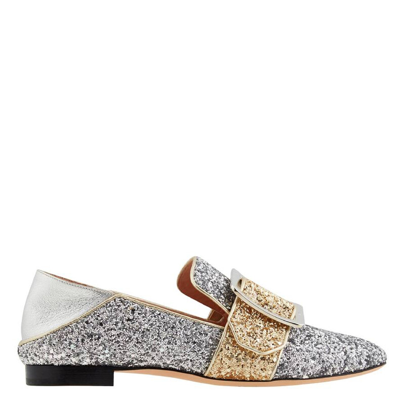 Bally Ladies Janelle Giltter Loafers, Brand Size 40 (US Size 9.5