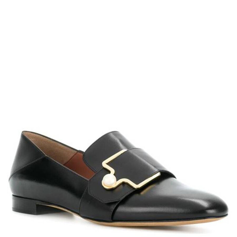 Bally Maelle Logo Buckle Leather Loafers, Brand Size 36 ( US  display picture 3