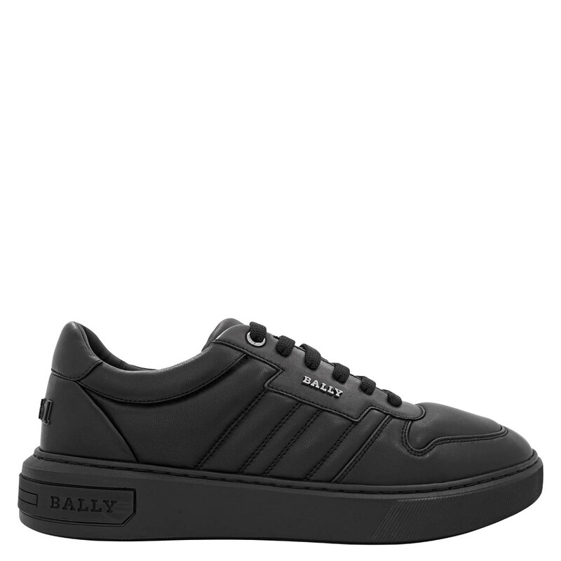 Bally Men's Maudo Black Low-Top Leather Sneakers, Brand Size 6