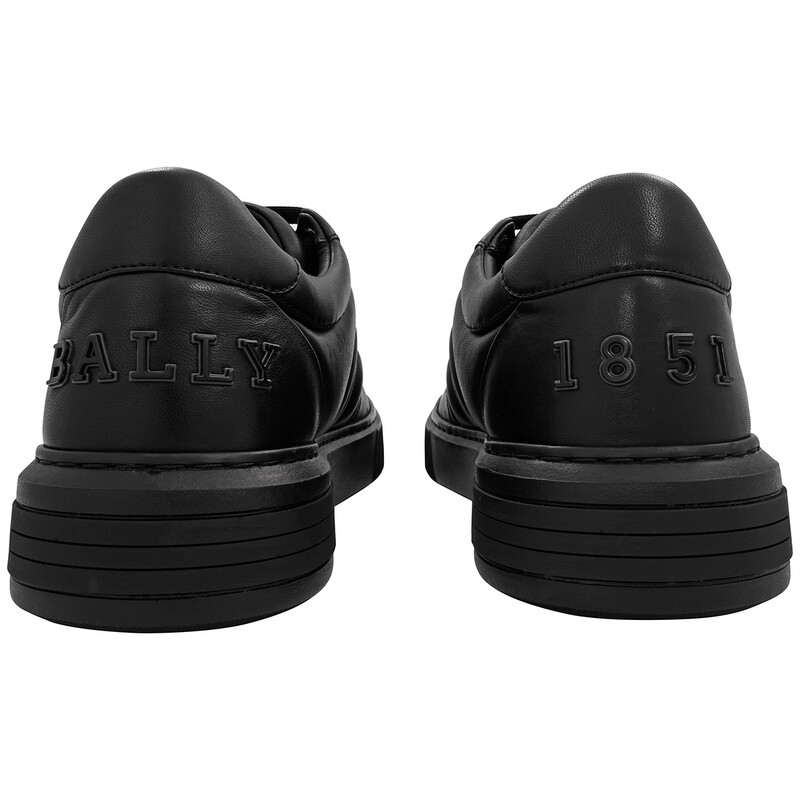Bally Men's Maudo Black Low-Top Leather Sneakers, Brand Size 6
