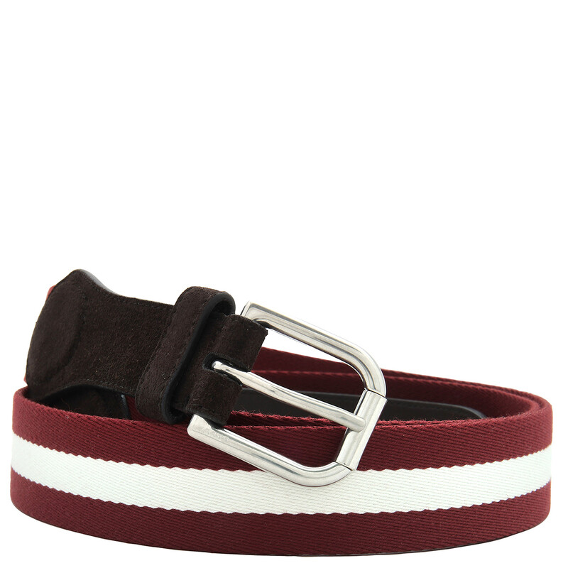 Bally Melvin 35 mm Striped Belt, Size 115 cm MBF03I-I8S3P  display picture 3