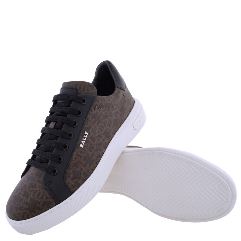 Bally Miky B Monogram Printed Fabric Sneakers, Brand Size 6 ( US