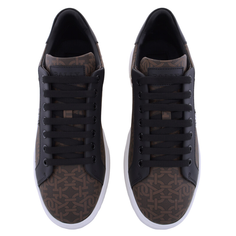 Bally Miky B Monogram Printed Fabric Sneakers, Brand Size 6 ( US