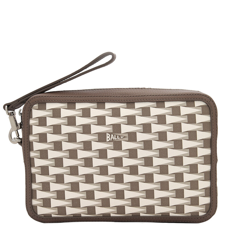 BALLY ベージュ キルティング クラッチバッグ 保存袋付き Bally Multi Deserto Oro Pennant Clutch MAM00P-I8N0P 7613466072783