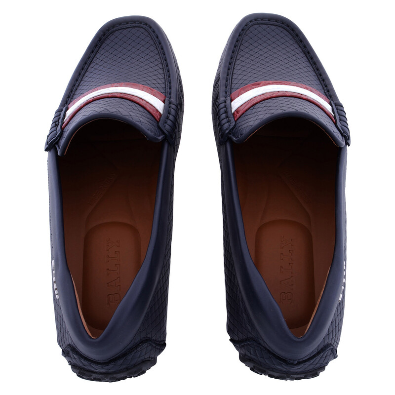 Bally Pacos Calf Embossed Drivers, Brand Size 5 ( US Size 6