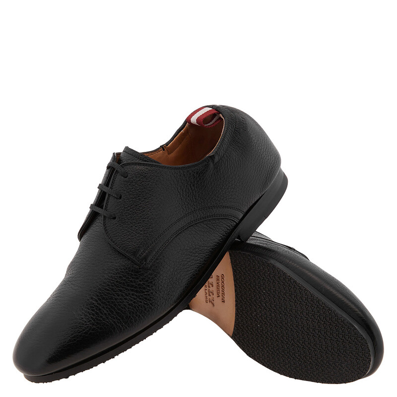 Bally Plume Pebbled Leather Derby Shoes, Brand Size 5 ( US Size 6