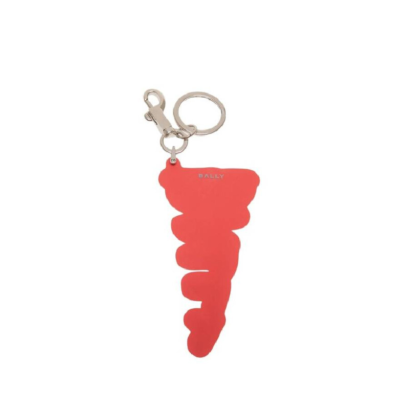 Bally Silicone and Metal Pennant Keyring 6306710 7613466085400