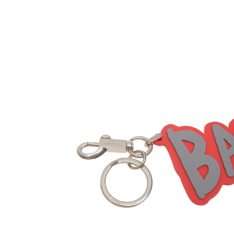 Bally Silicone and Metal Pennant Keyring 6306710 7613466085400