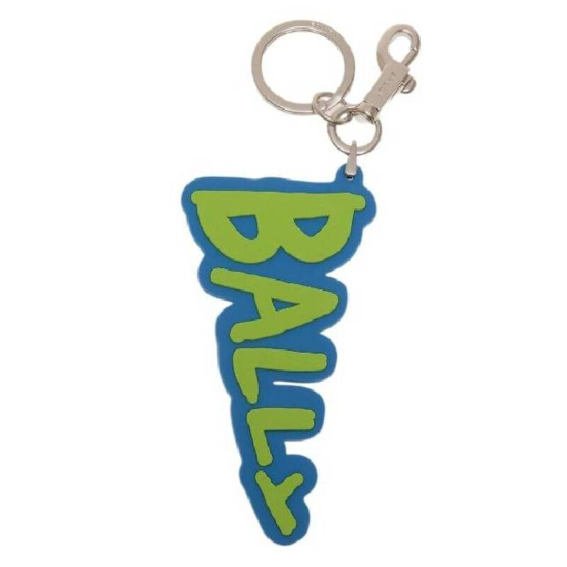Bally Silicone and Metal Pennant Keyring 6306711 7613466085424