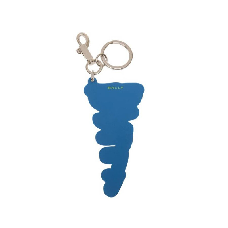 Bally Silicone and Metal Pennant Keyring 6306711 7613466085424