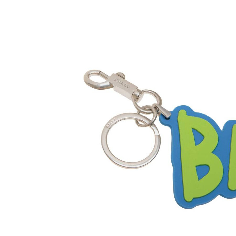 Bally Silicone and Metal Pennant Keyring 6306711 7613466085424