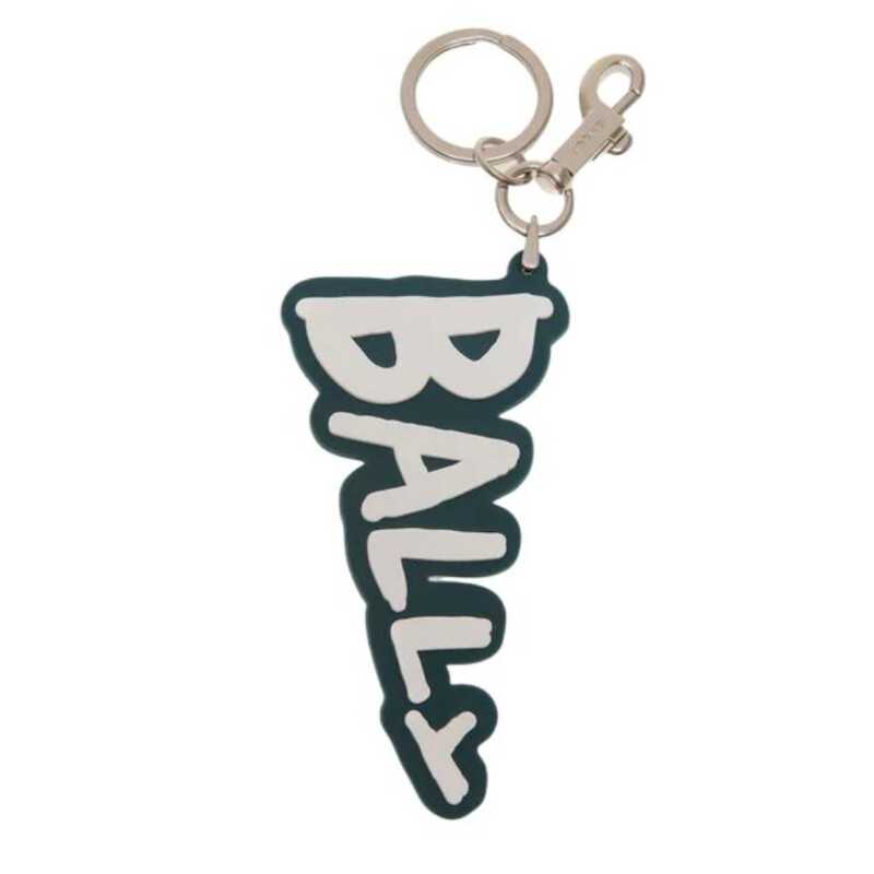 Bally Silicone and Metal Pennant Keyring 6306712 7613466085417