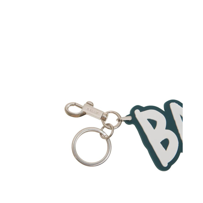 Bally Silicone and Metal Pennant Keyring 6306712 7613466085417