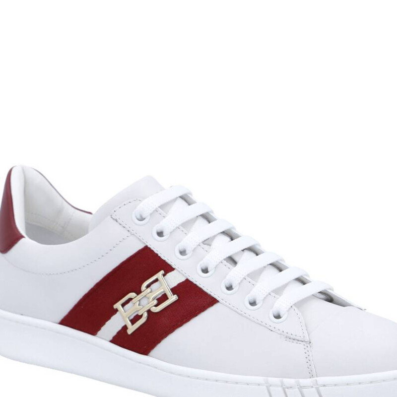 Bally Wiky Leather Low-Top Sneakers, Brand Size 35.5 ( US Size 5