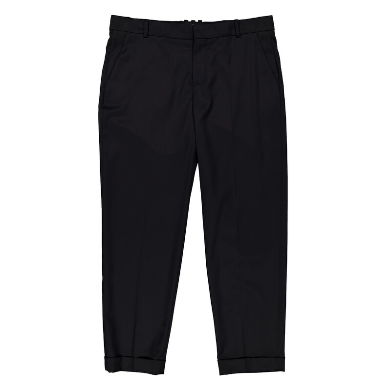 Balmain Straight Leg Tailored Wool Trousers, Brand Size 46 (US