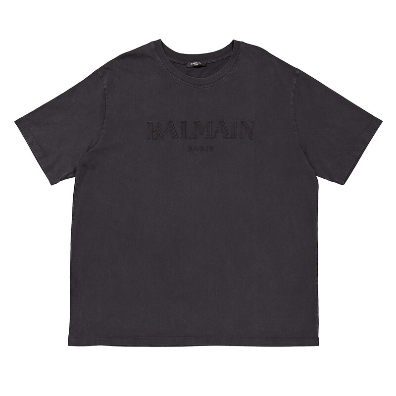 Balmain Vintage Logo Embroidered T-Shirt, Size Small DH1EG010BC72