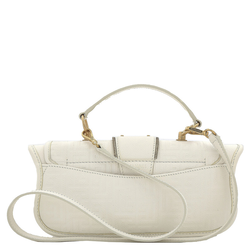 【bbn❗️】 Balmain White Grained Leather Blaze Clutch Bag BN1AE795LPSE0DA