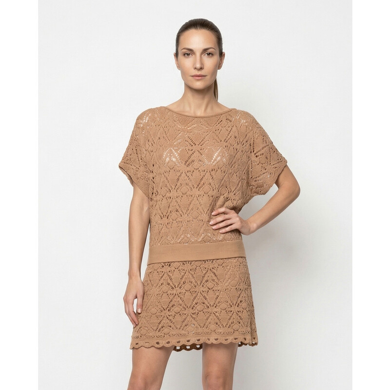 balmain crochet dress Balmain, Crochet cotton maxi dress, Women, Brown, M, Dresses