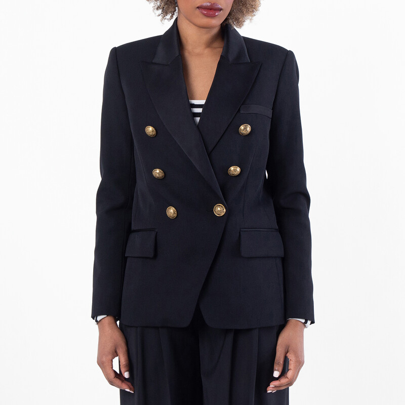 Balmain Womens Double-Breasted Blazer, Brand Size 38 ( US Size 6