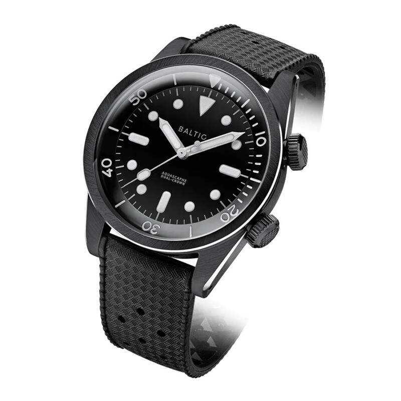 Baltic Aquascaphe Automatic Black Dial Men's Watch AQUADUABLACKPVD