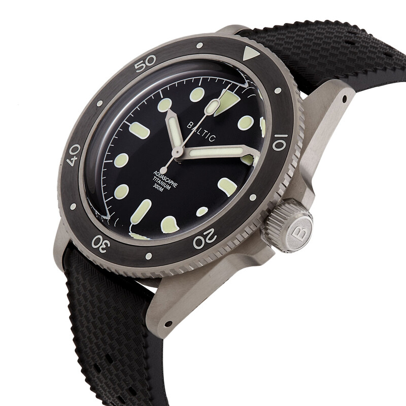 Baltic Aquascaphe Automatic Black Dial Men's Watch AQUADUABLACKPVD
