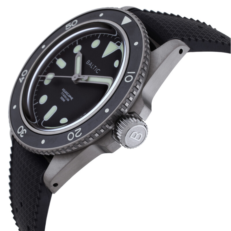 Baltic Aquascaphe Titanium Automatic Black Dial Men's Watch