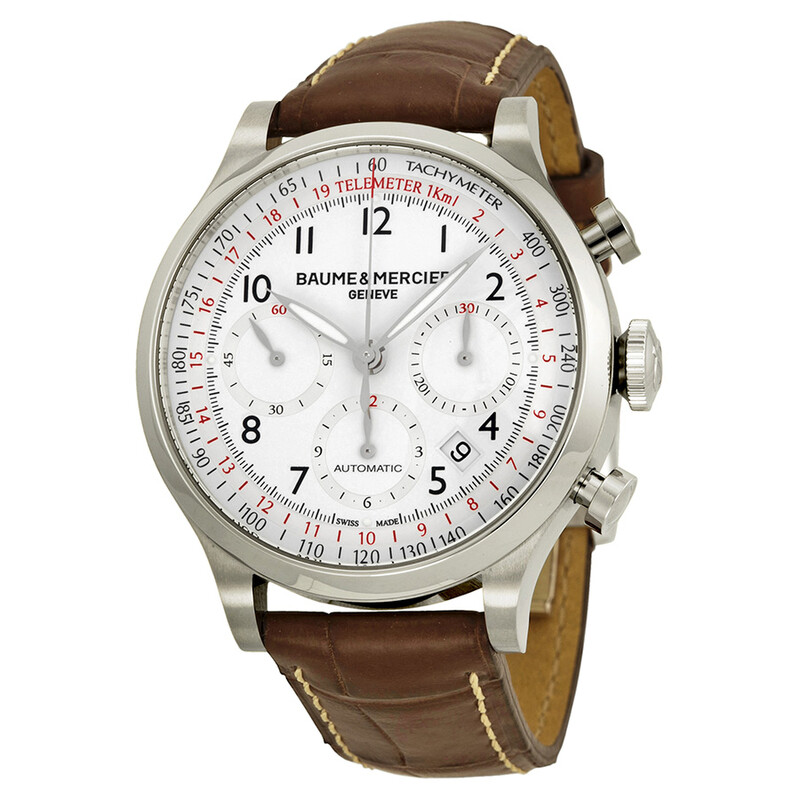 Baume et Mercier Baume and Mercier Capeland Chronograph White Dial