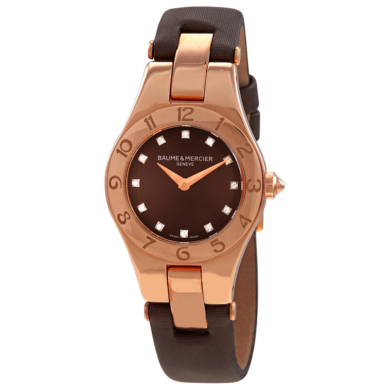 Baume et Mercier Baume and Mercier Linea Brown Diamond Dial 18kt