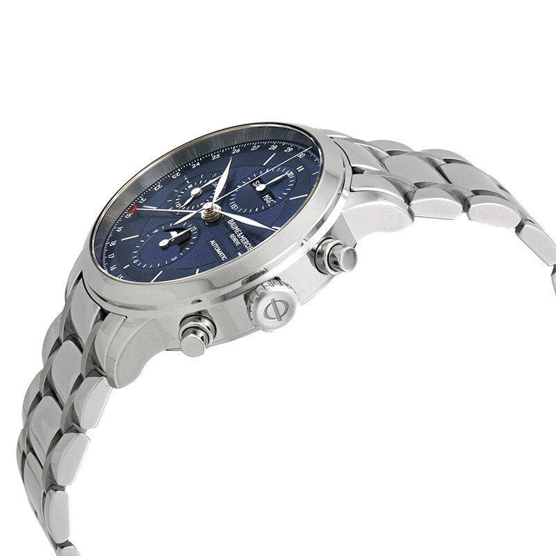 Baume et Mercier Classima Full Calendar Moon Phase Automatic Blue Dial ...