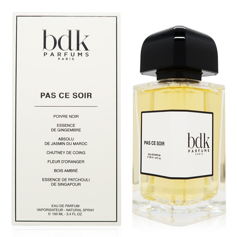 BDK Parfums Unisex Pas Ce Soir EDP 3.4 Oz Fragrances 3760035450016