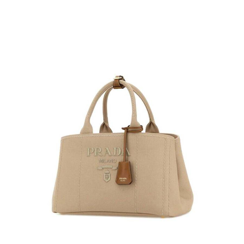 Prada Beige Canvas Large Prada Jardiniere Shopping Bag Corda Borse