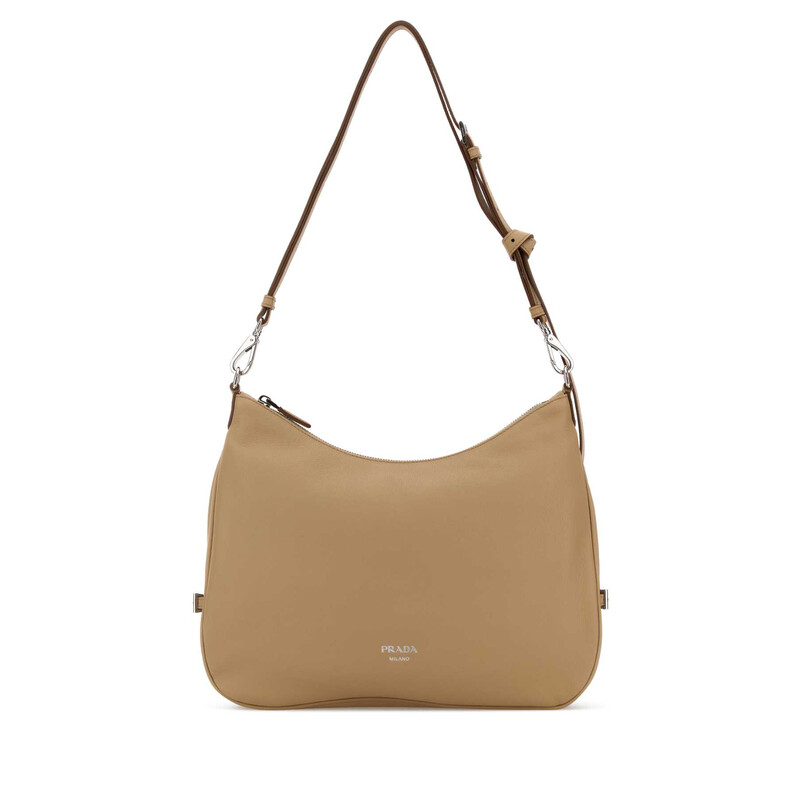 Prada Beige Leather Large Prada Fold Shopping Bag 1BC2882CYS F0036