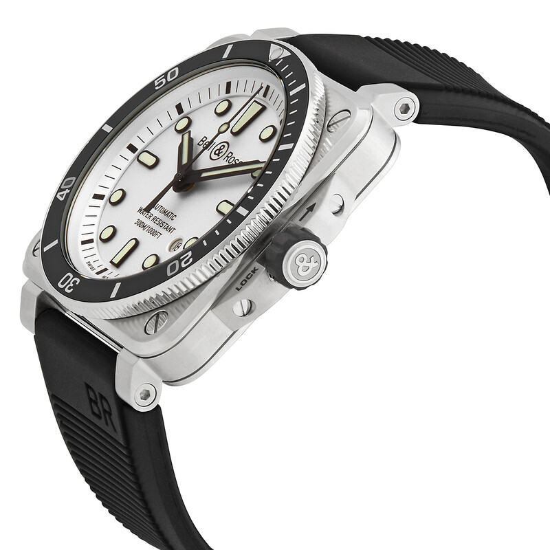 Bell And Ross BR-03 Diver White Automatic Silver Dial Men's Watch